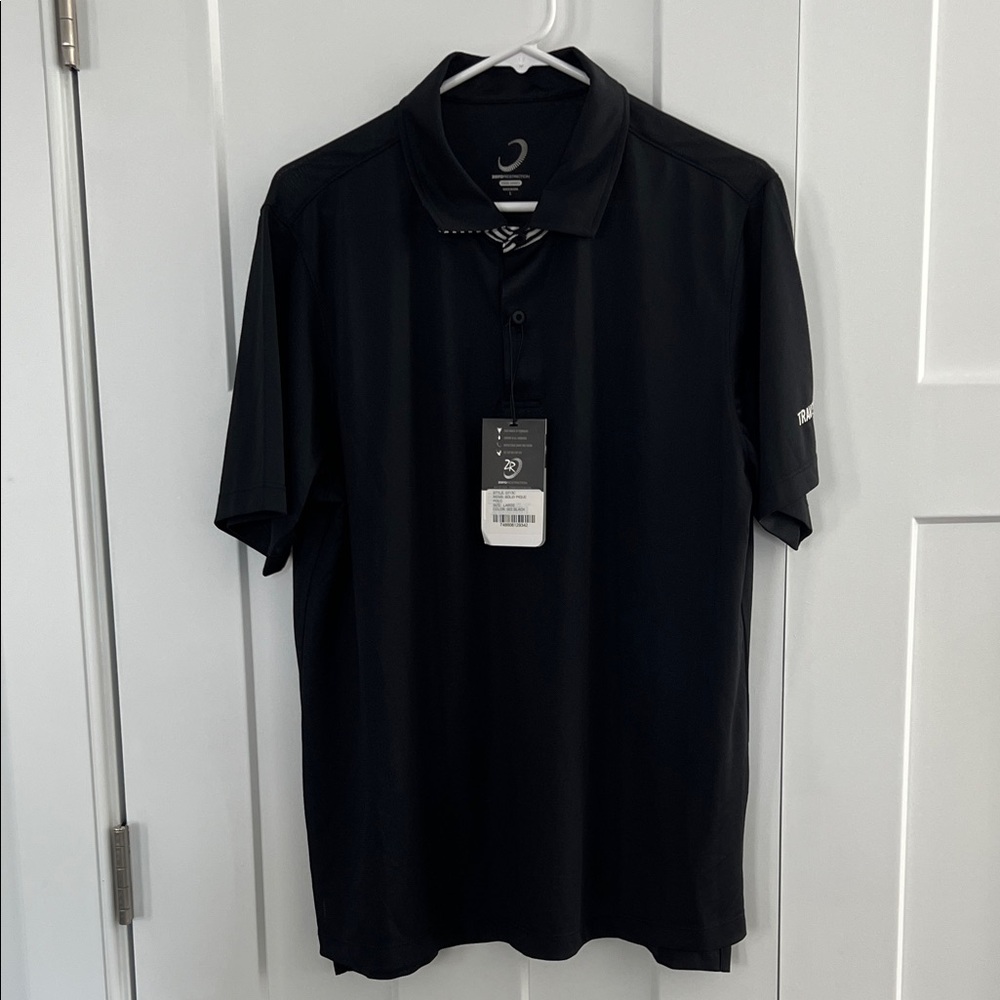 zero Restriction Black Men's Polo Shirt